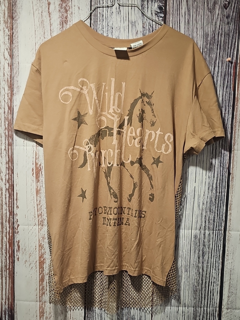 Wild Hearts Ranch Short Sleeve Graphic Tee - Tan